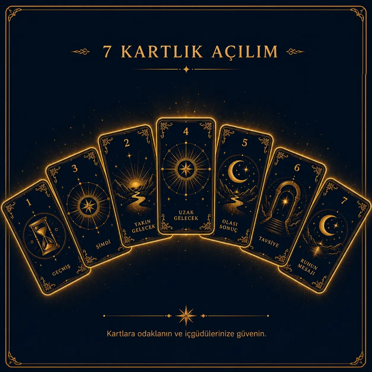 Yedi kart tarot açılımı